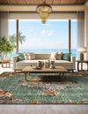 Brighton Terrace Collection Area Rug - Hove (Green) Square Green  lifestyle 78