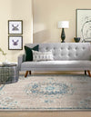 Brighton Terrace Collection Area Rug - Hove (Gray) Square Gray  lifestyle 52