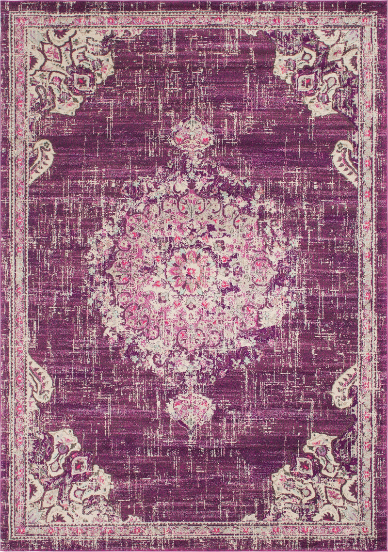 Brighton Terrace Collection Area Rug - Hove (Purple) Rectangle Purple Main