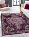 Brighton Terrace Collection Area Rug - Hove (Purple) Rectangle Purple  lifestyle 2