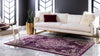 Brighton Terrace Collection Area Rug - Hove (Purple) Rectangle Purple  lifestyle 3