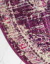 Brighton Terrace Collection Area Rug - Hove (Purple) Round Purple  lifestyle 36