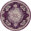 Brighton Terrace Collection Area Rug - Hove (Purple) Round Purple  lifestyle 12