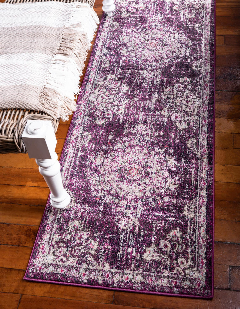 Brighton Terrace Collection Area Rug - Hove (Purple) Runner Purple  lifestyle 16