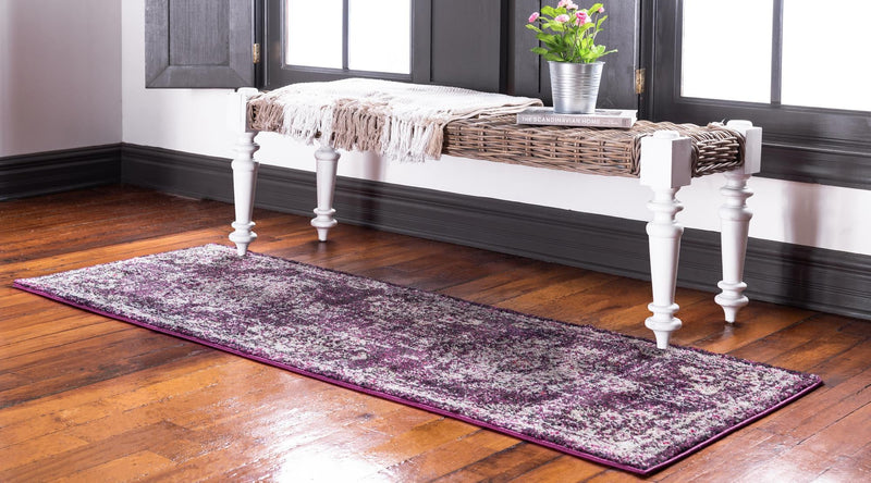 Brighton Terrace Collection Area Rug - Hove (Purple) Runner Purple  lifestyle 19