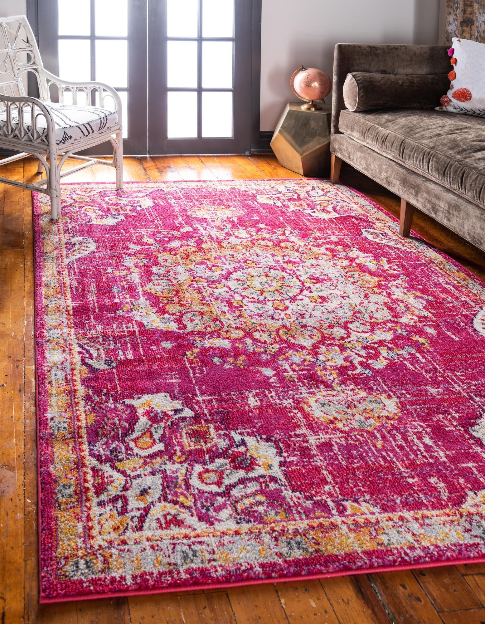 Brighton Terrace Collection Area Rug - Hove (Magenta)