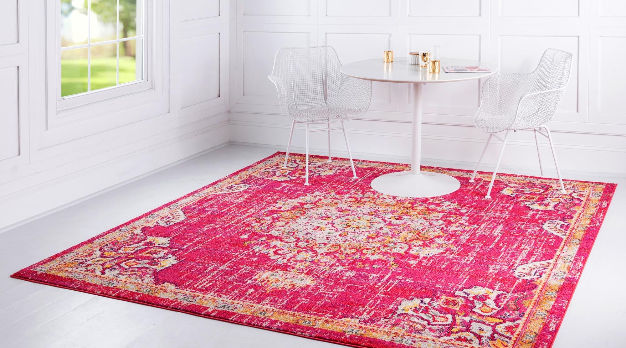 Brighton Terrace Collection Area Rug - Hove (Magenta)