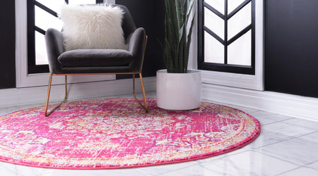 Brighton Terrace Collection Area Rug - Hove (Magenta)