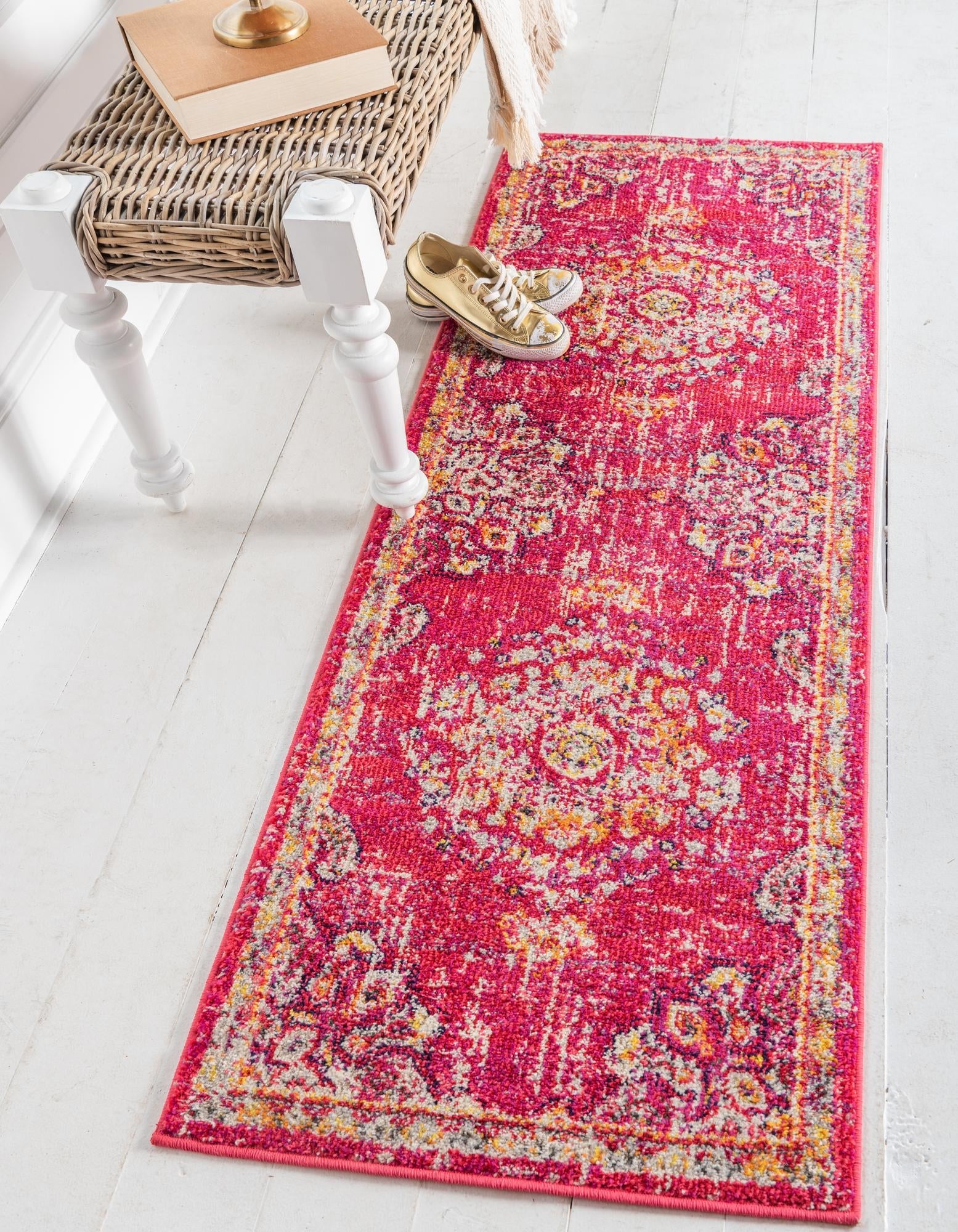 Brighton Terrace Collection Area Rug - Hove (Magenta)