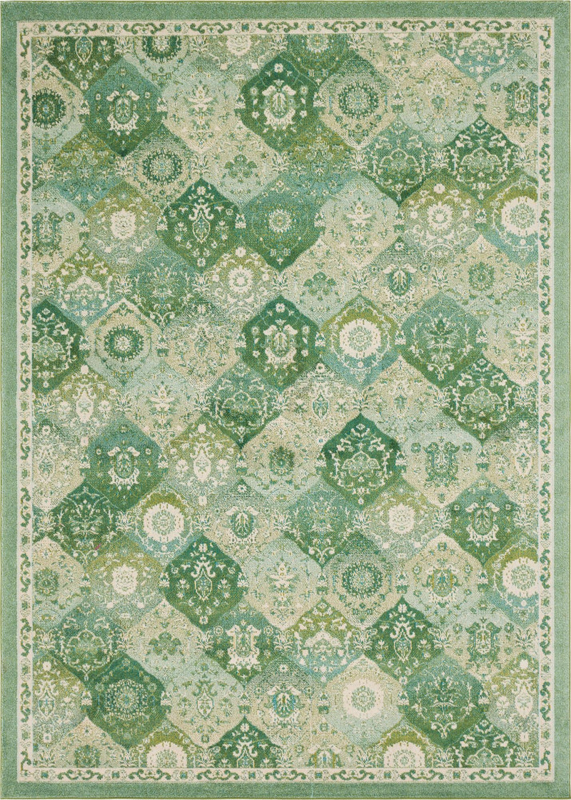 Brighton Terrace Collection Area Rug -  Rottingdean (Green) Rectangle Green Main