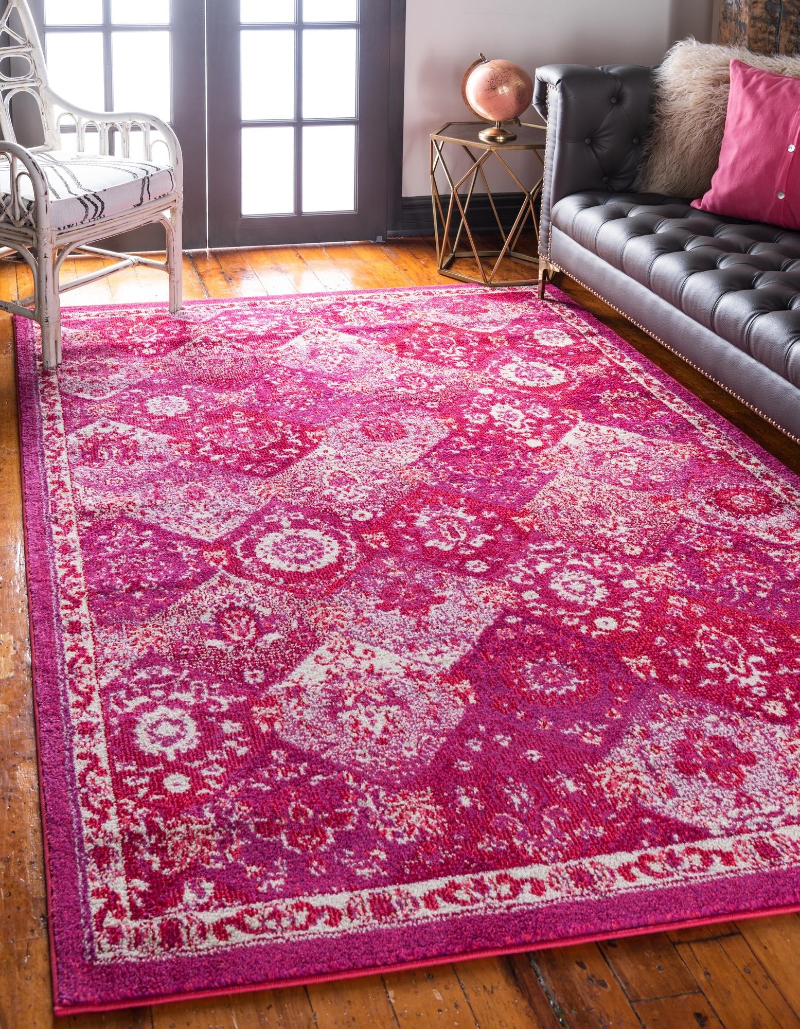 Brighton Terrace Collection Area Rug -  Rottingdean (Magenta)