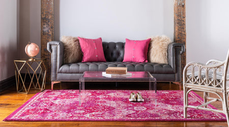 Brighton Terrace Collection Area Rug -  Rottingdean (Magenta)