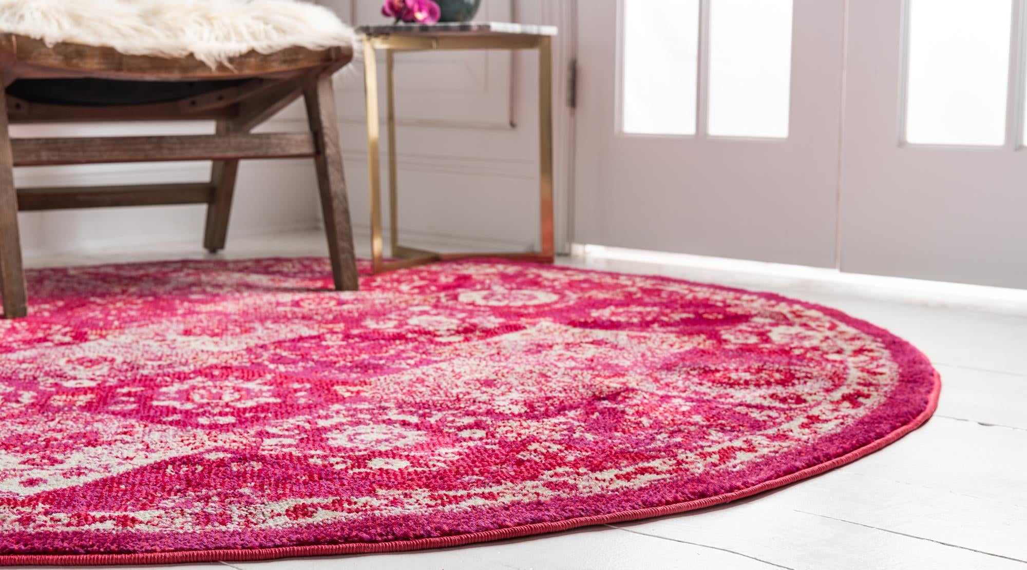 Brighton Terrace Collection Area Rug -  Rottingdean (Magenta)