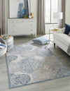 Derbyshire Elegance Collection Area Rug -  Bakewell Rectangle Blue  lifestyle 4