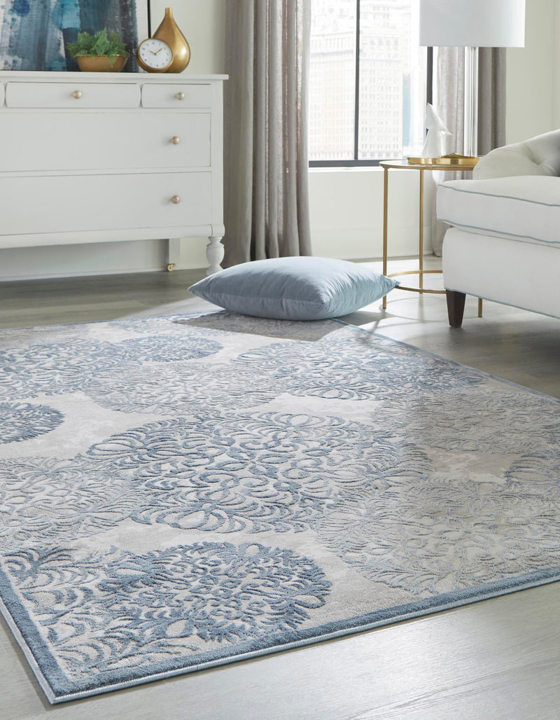 Derbyshire Elegance Collection Area Rug -  Bakewell Rectangle Blue  lifestyle 7