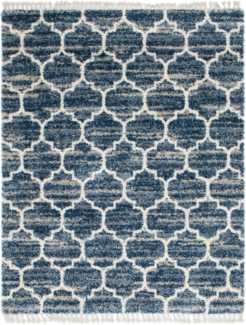 Cozy Cove Shag Collection Area Rug - Marina Rectangle Blue  lifestyle 2