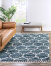 Cozy Cove Shag Collection Area Rug - Marina Rectangle Blue  lifestyle 4