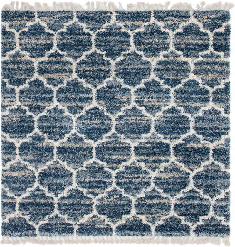 Cozy Cove Shag Collection Area Rug - Marina Square Blue  lifestyle 32