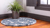 Cozy Cove Shag Collection Area Rug - Marina Round Blue  lifestyle 101