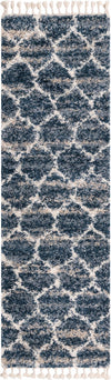 Cozy Cove Shag Collection Area Rug - Marina Runner Blue  lifestyle 33