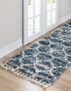 Cozy Cove Shag Collection Area Rug - Marina Runner Blue  lifestyle 43