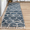 Cozy Cove Shag Collection Area Rug - Marina Runner Blue  lifestyle 100