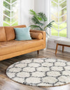 Cozy Cove Shag Collection Area Rug - Marina Round Ivory  lifestyle 88