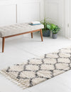 Cozy Cove Shag Collection Area Rug - Marina Runner Ivory  lifestyle 104