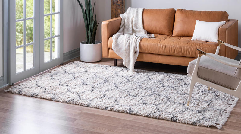 Cozy Cove Shag Collection Area Rug - Marina Rectangle Beige  lifestyle 13