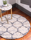 Cozy Cove Shag Collection Area Rug - Marina Round Beige  lifestyle 91