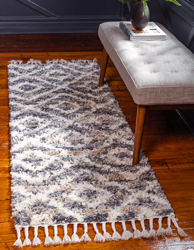 Cozy Cove Shag Collection Area Rug -  Dunes Runner Gray  lifestyle 26