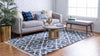 Cozy Cove Shag Collection Area Rug -  Dunes Rectangle Blue  lifestyle 5