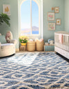 Cozy Cove Shag Collection Area Rug -  Dunes Rectangle Blue  lifestyle 20