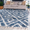 Cozy Cove Shag Collection Area Rug -  Dunes Square Blue  lifestyle 25