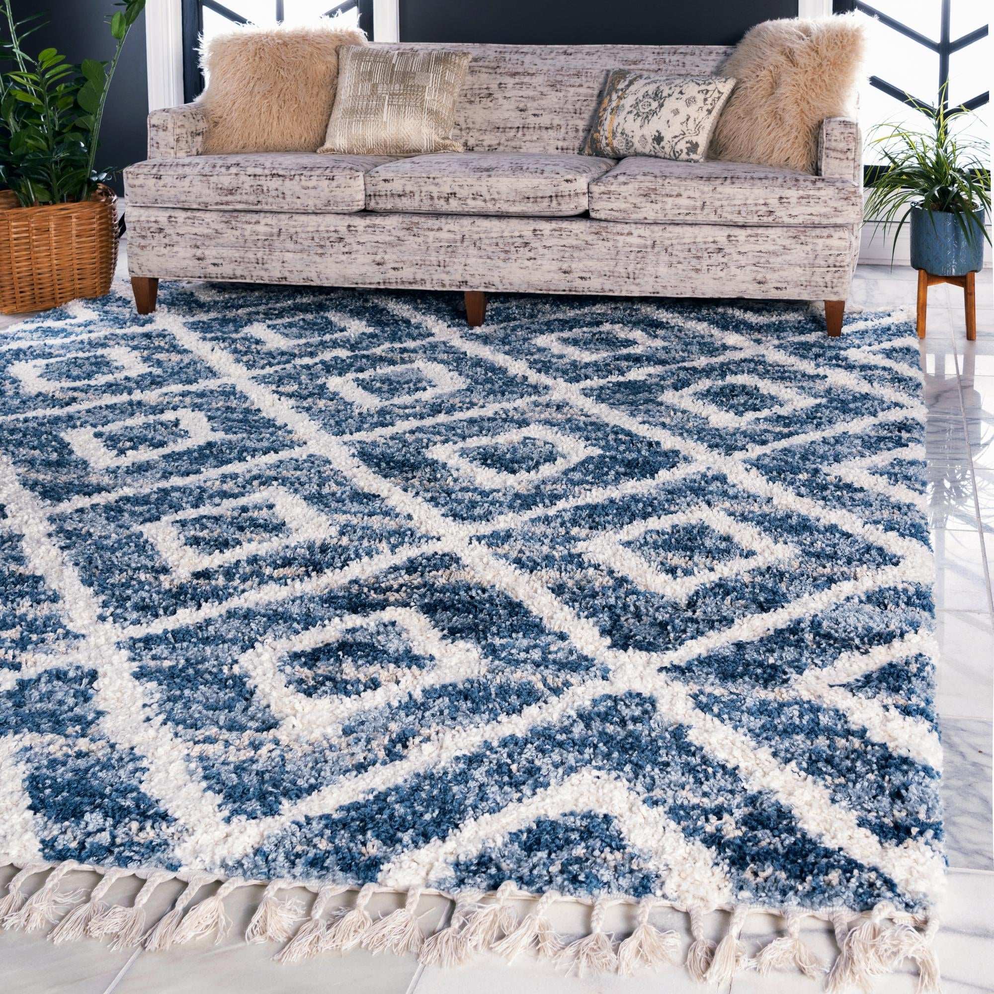 Cozy Cove Shag Collection Area Rug -  Dunes