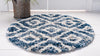 Cozy Cove Shag Collection Area Rug -  Dunes Round Blue  lifestyle 62