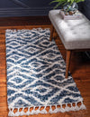 Cozy Cove Shag Collection Area Rug -  Dunes Runner Blue  lifestyle 51