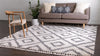 Cozy Cove Shag Collection Area Rug -  Dunes Square Ivory  lifestyle 64