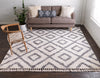 Cozy Cove Shag Collection Area Rug -  Dunes Square Ivory  lifestyle 76