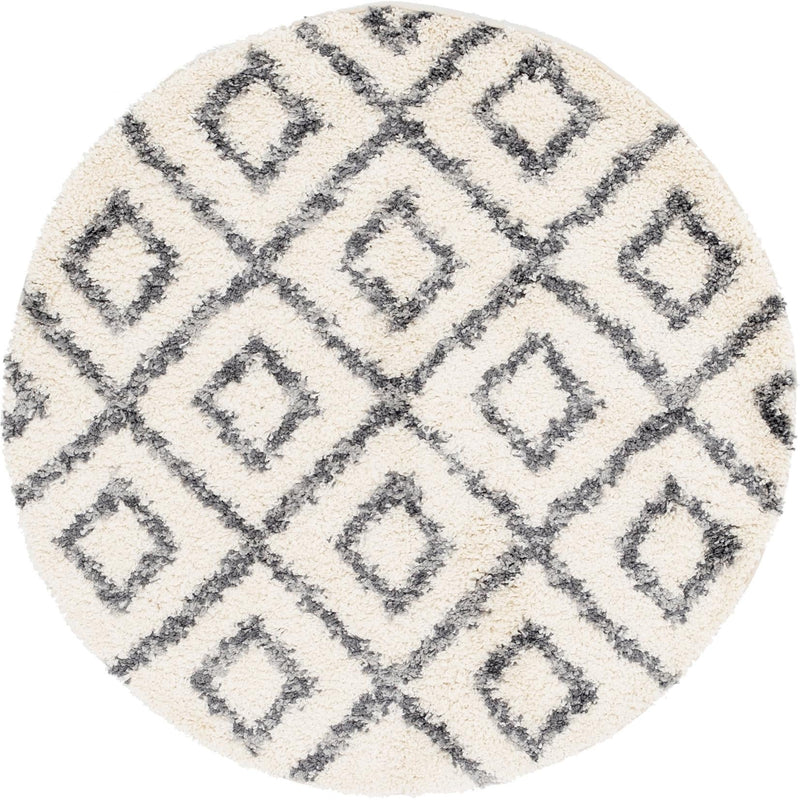 Cozy Cove Shag Collection Area Rug -  Dunes Round Ivory  lifestyle 23