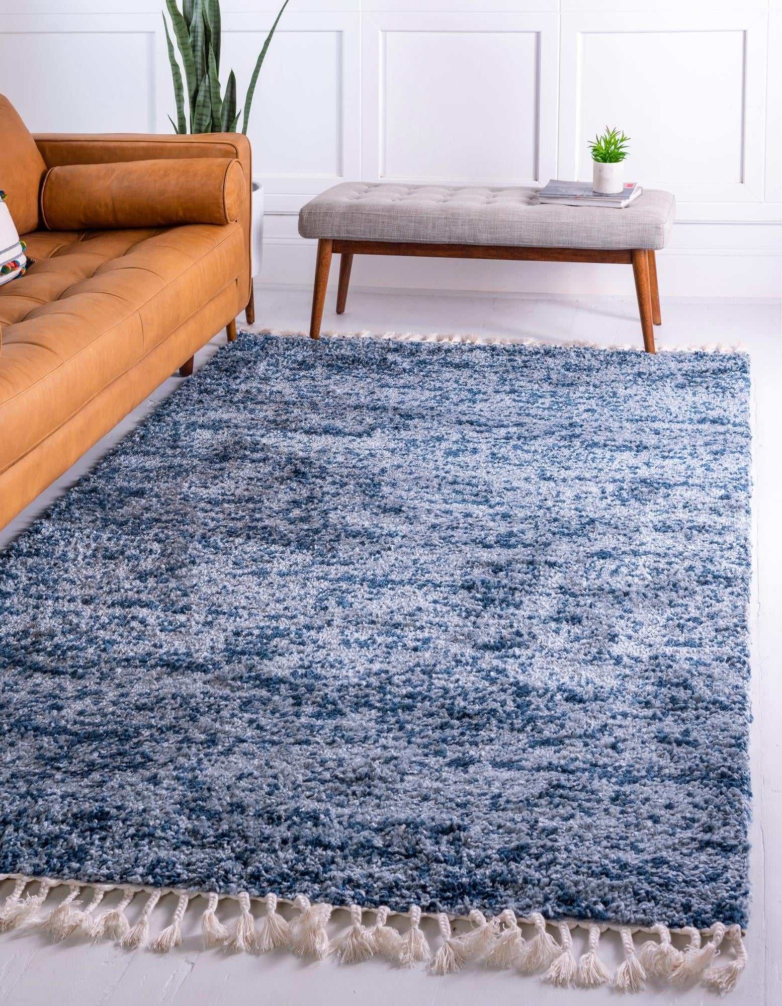 Cozy Cove Shag Collection Area Rug -  Harbor