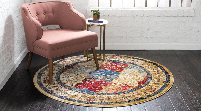 Savannah Elegance Collection Area Rug -  Bluffton Round Multi  lifestyle 19