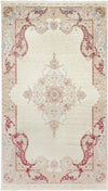 Persian Silk Elegance Collection Area Rug - Isfahan Rectangular Cream  lifestyle 19