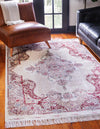 Persian Silk Elegance Collection Area Rug - Isfahan Rectangle Cream  lifestyle 3