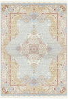 Persian Silk Elegance Collection Area Rug - Isfahan Rectangle Light Blue  lifestyle 2