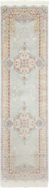 Persian Silk Elegance Collection Area Rug - Isfahan Runner Light Blue  lifestyle 20