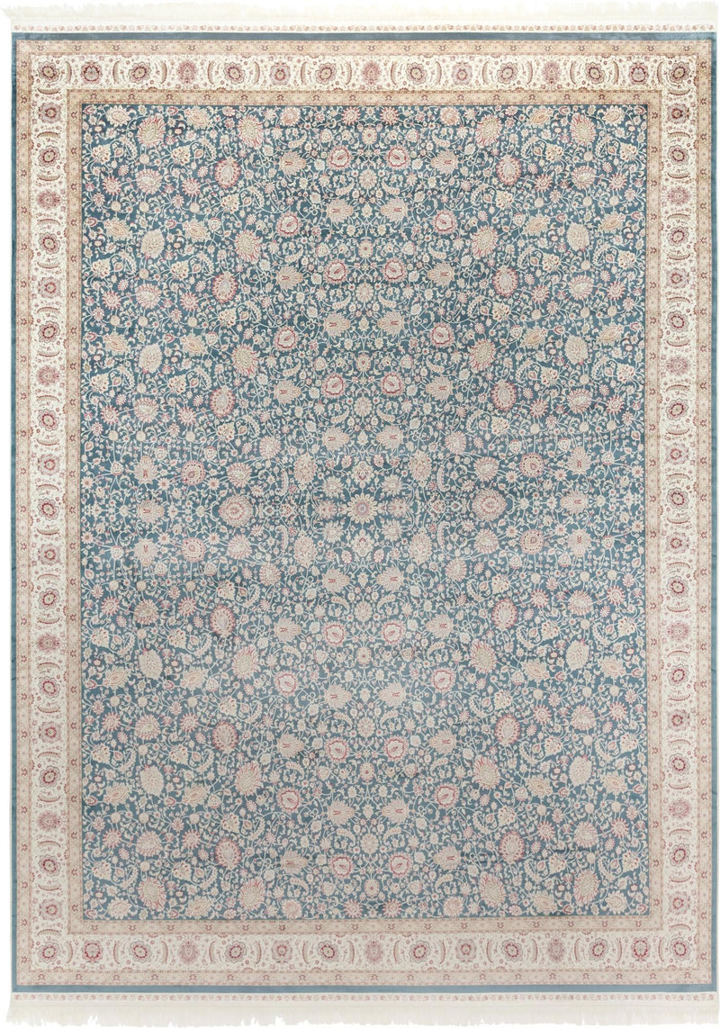 Persian Silk Elegance Collection Area Rug -  Shiraz Rectangle Blue Main