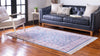 Persian Silk Elegance Collection Area Rug -  Shiraz Rectangle Blue  lifestyle 3