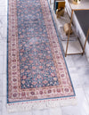 Persian Silk Elegance Collection Area Rug -  Shiraz Runner Blue  lifestyle 13