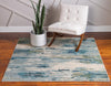 Chromatic Oasis Collection Area Rug -  Serene Square Light Blue  lifestyle 37